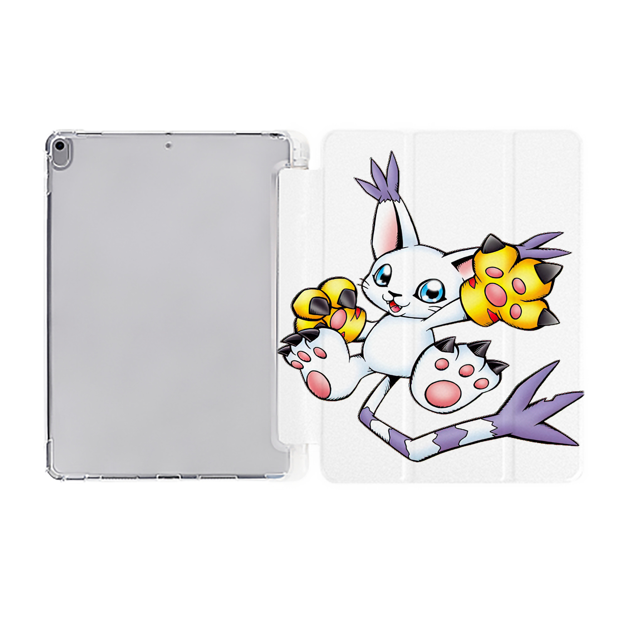 （画像用） Digimon デジタルモンスター/デジモン IPad ケース ペン収納付き 三つ折りスタンド PUレザー×シリコン 対応機種9.5/10.5/10.9インチ